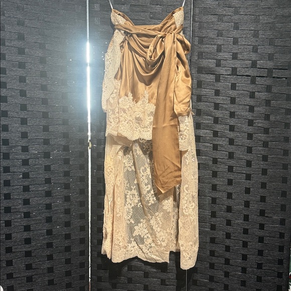 Zimmermann Asymmetrical Skirt in Brown and Cream - Picture 4 of 9